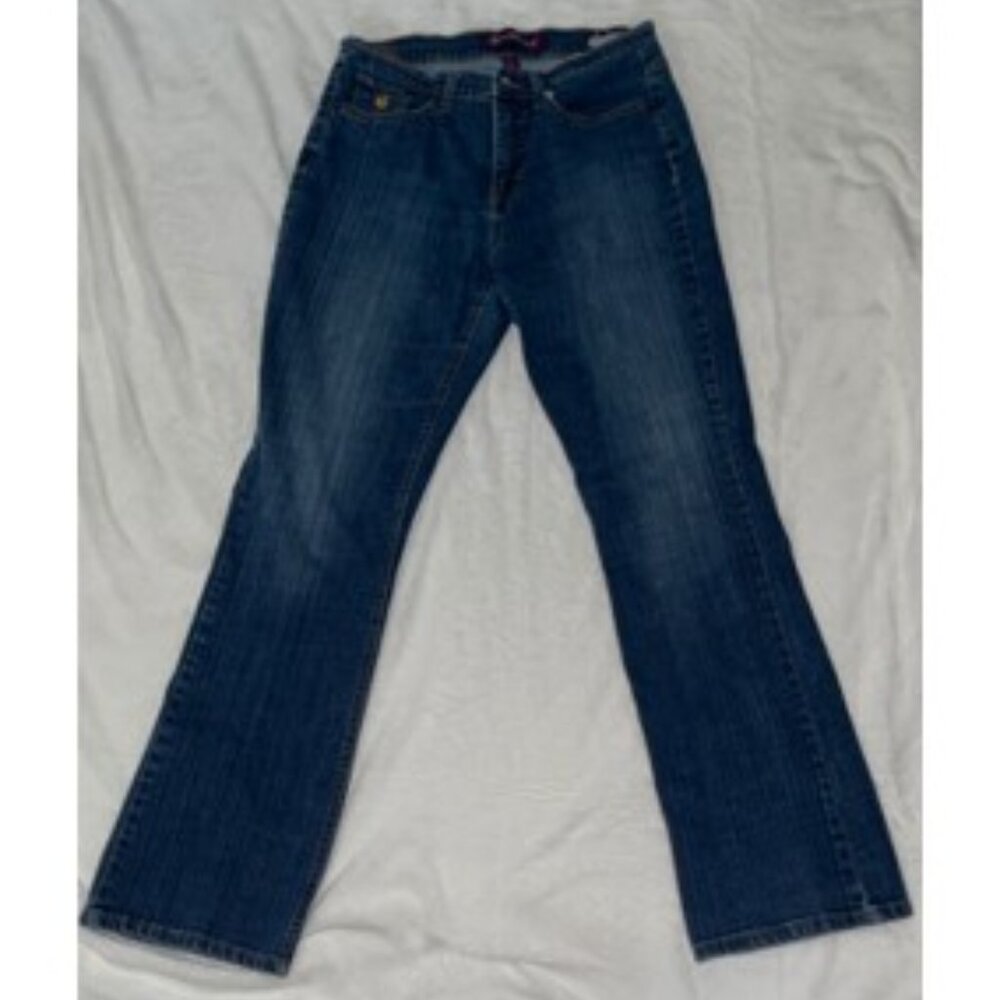 Gloria Vanderbilt Amanda Missy Jeans Women 30x29 Size 8 Blue Denim Wide Leg